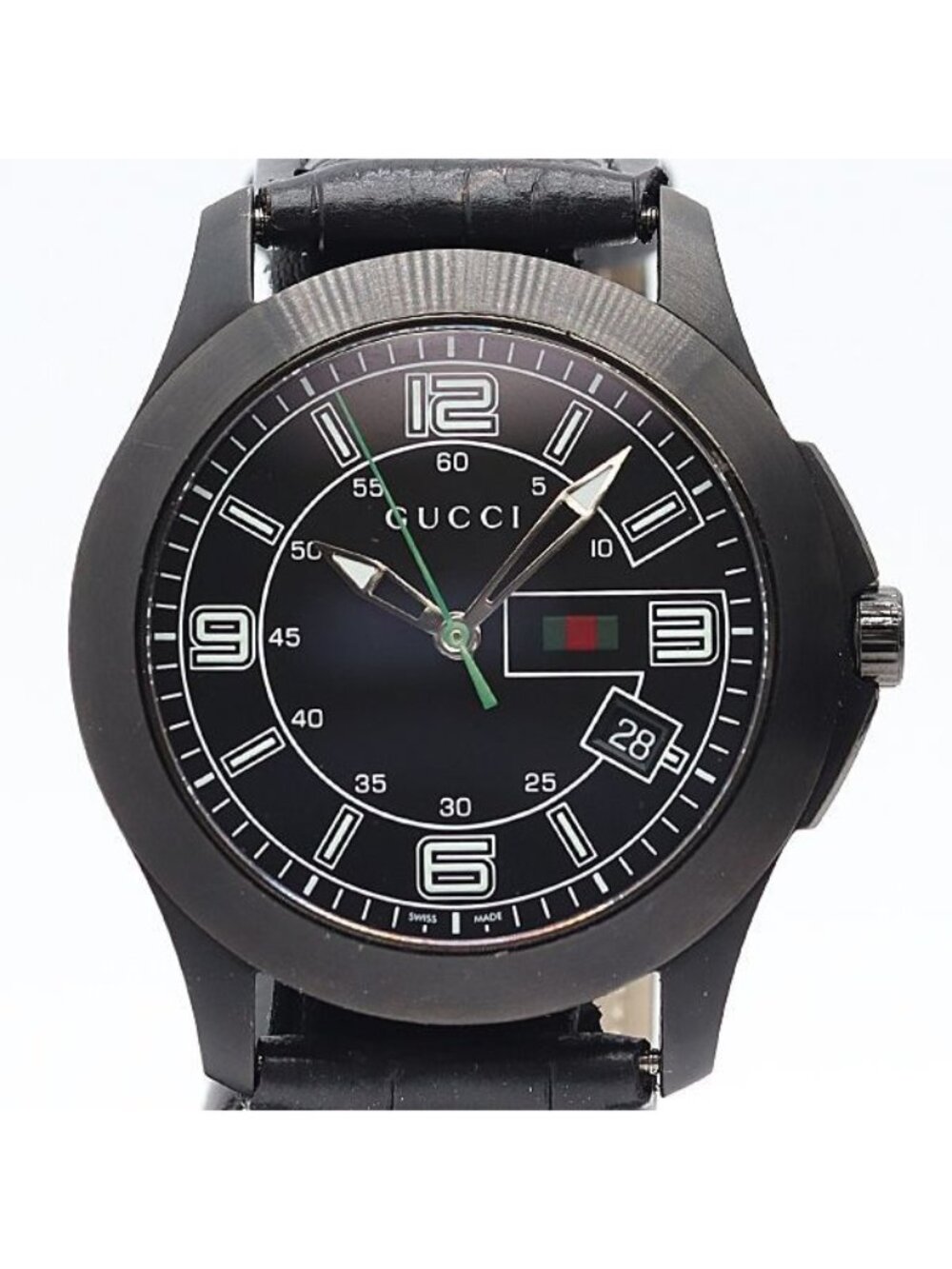 Gucci G-Timeless 126.2 Black Dial Date Watch